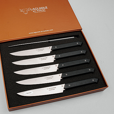 Laguiole en Aubrac Steakmessenset Paperstone 6 delig