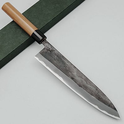 JNS Tanuki Shiro #2 Kurouchi Gyuto 24 cm