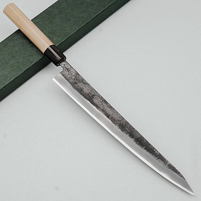 JNS Tanuki Shiro #2 Kurouchi Sujihiki 27 cm