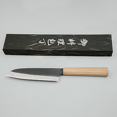 Kazoku Aogami 2 Kurouchi Olive Santoku 17 cm