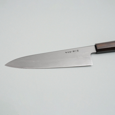 Kazoku x Nakagawa Satoshi Aogami #1 Damast Ebony Gyuto 21 cm