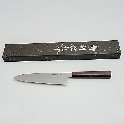 Kazoku x Nakagawa Satoshi Aogami #1 Damast Ebony Gyuto 21 cm