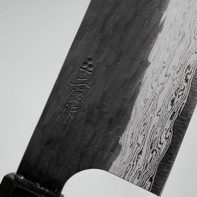 Nigara VG-XEOS Tsuchime Kurouchi Ebony Santoku 17 cm