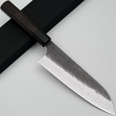 Nigara VG-XEOS Tsuchime Kurouchi Ebony Santoku 17 cm