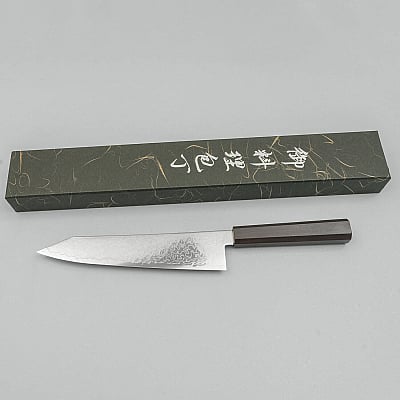 Hatsukokoro Ryuhyo SG2 Damast Ebony Kiritsuke Gyuto 21 cm