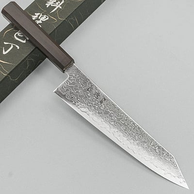 Hatsukokoro Ryuhyo SG2 Damast Ebony Kiritsuke Gyuto 21 cm