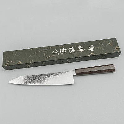 Hatsukokoro Ryuhyo SG2 Damast Ebony Kiritsuke Gyuto 24 cm