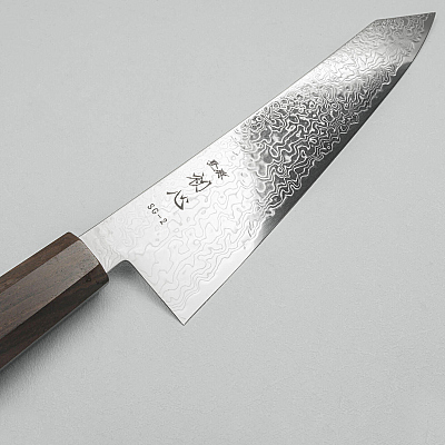 Hatsukokoro Ryuhyo SG2 Damast Ebony Kiritsuke Gyuto 24 cm