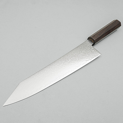 Hatsukokoro Ryuhyo SG2 Damast Ebony Kiritsuke Gyuto 24 cm