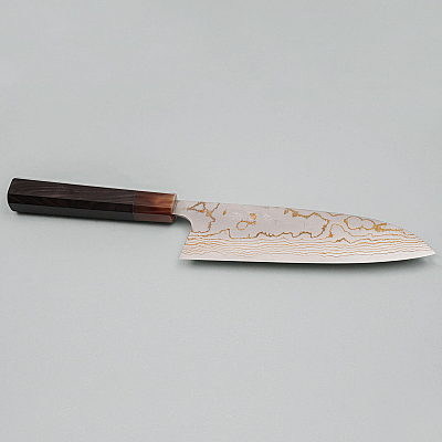Takeshi Saji Rainbow Aogami Wa Ebony Hoorn Santoku