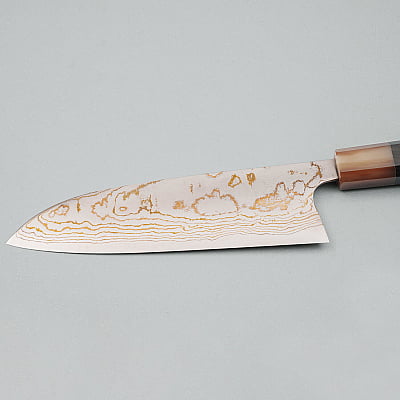 Takeshi Saji Rainbow Aogami Wa Ebony Hoorn Santoku