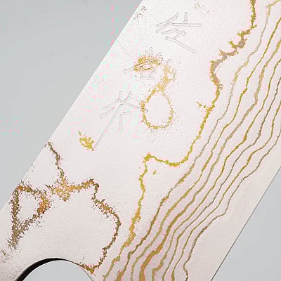 Takeshi Saji Rainbow Aogami Wa Ebony Hoorn Santoku