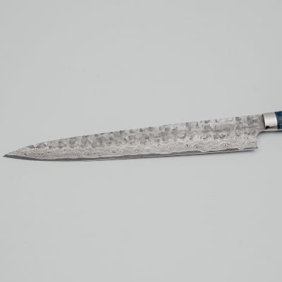 Takeshi Saji VG10 Cross Tsuchime Kurouchi Pinecone Sujihiki 27 cm