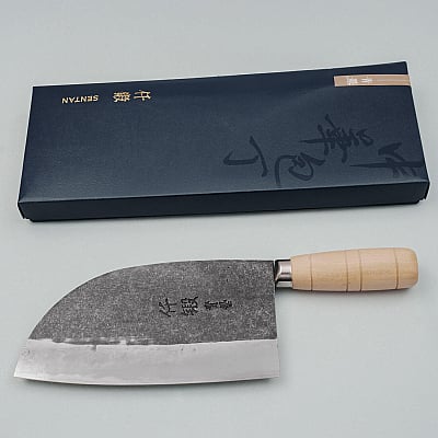 Hatsukokoro Sentan Aogami #2 Tall Santoku 19 cm