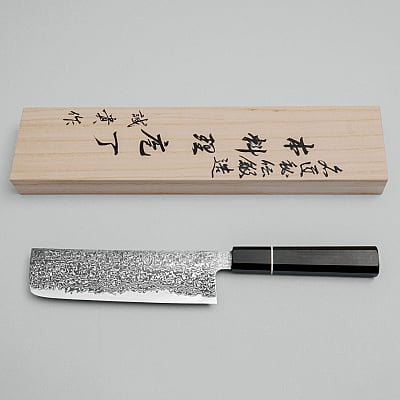 Shigeki Tanaka SG2 Damascus Nakiri Ebony 17 cm