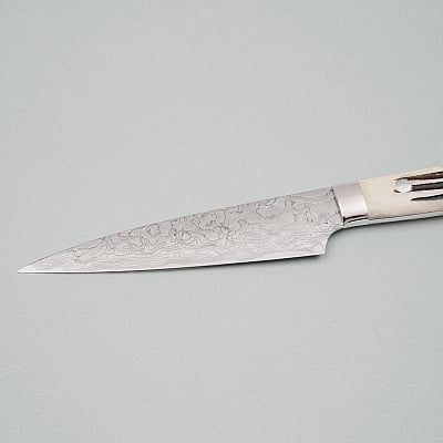 Takeshi Saji SG2 Diamond Damast Staghorn Petty 15 cm