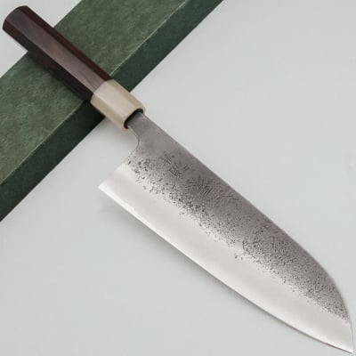 Kazoku x Wakui Kurouchi Shirogami #2 Santoku 18 cm