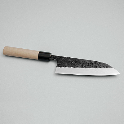 Wakui Shirogami #2 Kurouchi Santoku 16 cm