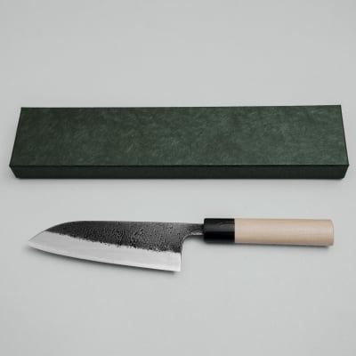 Wakui Shirogami #2 Kurouchi Santoku 16 cm