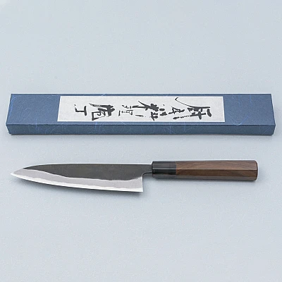 Shiro Kamo Aogami Super Walnut Petty 15 cm