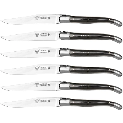Laguiole en Aubrac Steakmessenset Buffelhoorn 6 delig