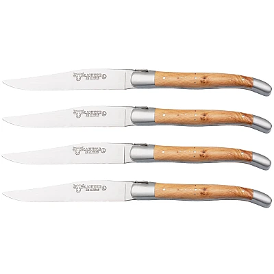 Laguiole en Aubrac Steakmessenset Olijf 4 delig