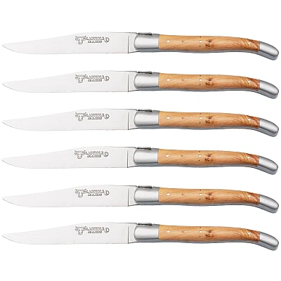Laguiole en Aubrac Steakmessenset Olijf 6 delig