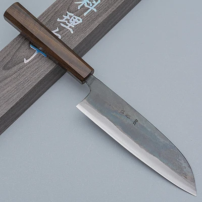 Hatsukokoro Kokugei Aogami Santoku 17 cm