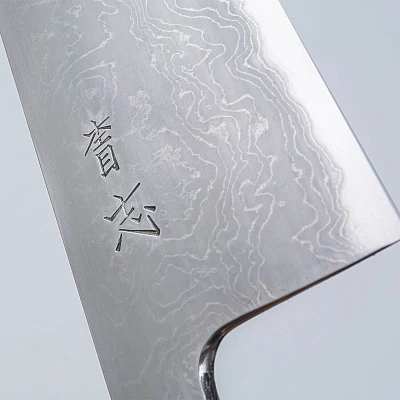 JNS Kokorozashi Tanaka Shirogami 1 Damast Kasumi Gyuto 23 cm
