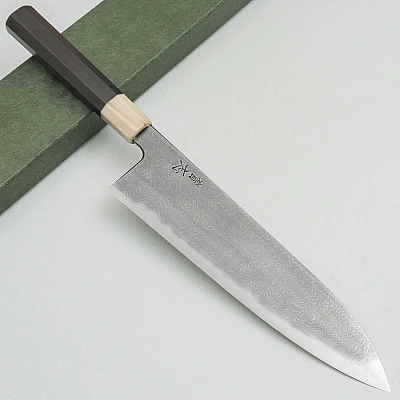 JNS Kokorozashi Tanaka Aogami 1 Damast Kasumi Gyuto 24.5 cm