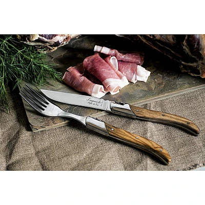 Laguiole Style de Vie Vorken Set Olijfhout 