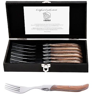 Laguiole Style de Vie Vorken Set Olijfhout 