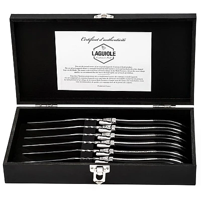 Laguiole Style de Vie Steakmessen Luxury Line Ebbenhout 