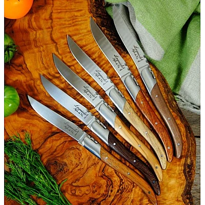 Laguiole Style de Vie Steakmessen Luxury Line Gemengd Hout