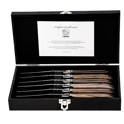 Laguiole Style de Vie Steakmessen Luxury Line Gemengd Hout