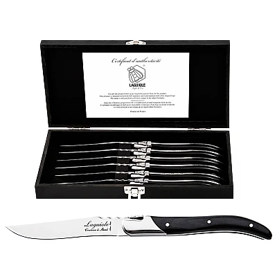 Laguiole Style de Vie Steakmessen Luxury Line Ebbenhout 