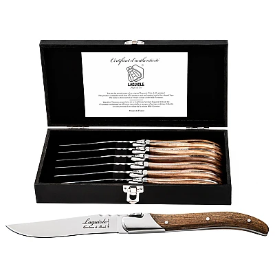 Laguiole Style de Vie Steakmessen Luxury Line Olijfhout