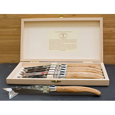 Laguiole Steakmessen Jean Dubost Olijfhout 