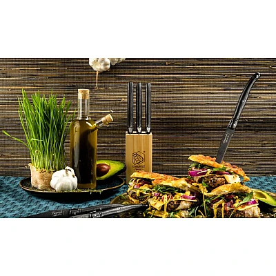 Laguiole Style de Vie Steakmessen Premium Line Stonewash