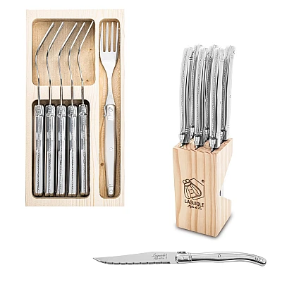 Laguiole Style de Vie Premium Line Steakmessen & Vorken RVS