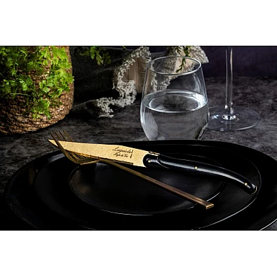 Laguiole Style de Vie Steakmessen Prestige Line Gold Stonewash