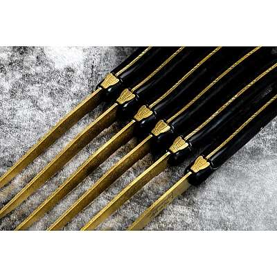 Laguiole Style de Vie Steakmessen Prestige Line Gold Stonewash