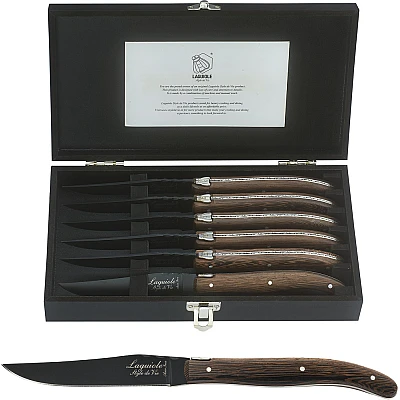 Laguiole Style de Vie Steakmessen Luxury Line Wengehout