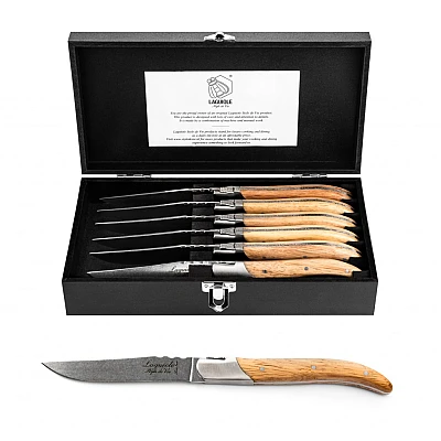 Laguiole Style de Vie Steakmessen Luxury Line Eikenhout