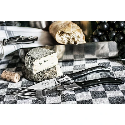 Laguiole Style De Vie Steakmessen En Vorkenset Luxury Line Ebbenhout 