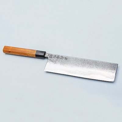 Munetoshi Blooming Iron Nashiji Nakiri 21 cm