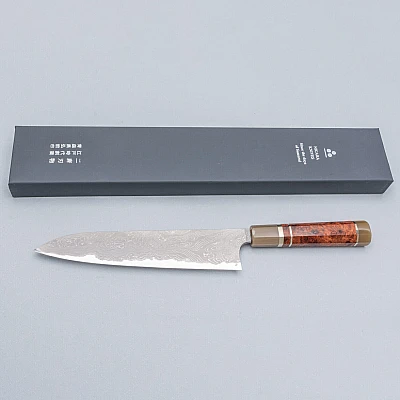 Nigara Aogami Twist Damast Hairline Gyuto 24 cm