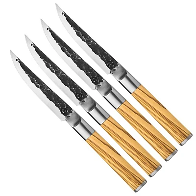 Olive Forged Steakmessenset 4-delig