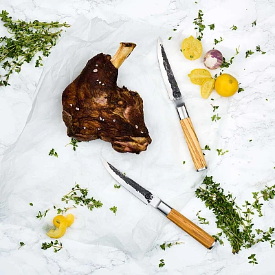 Olive Forged Steakmessenset 4-delig