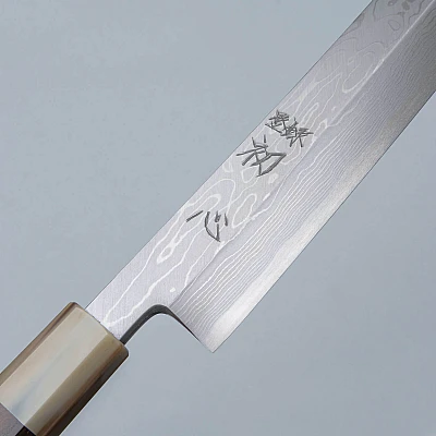 Yamawaki Hamono Aogami Damast Ebony Sakimaru Takohiki 36 cm